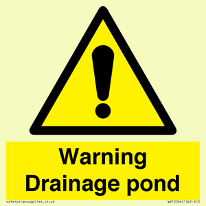 Warning Drainage pond